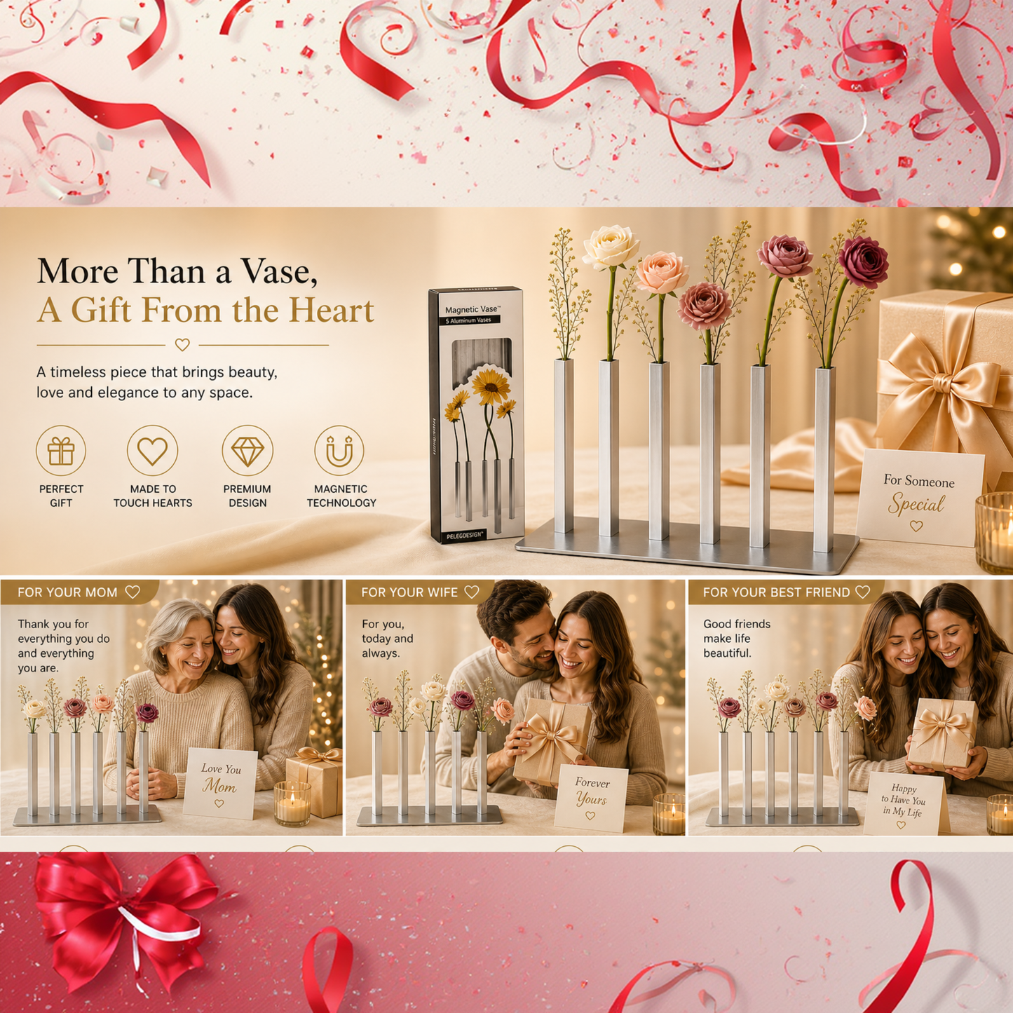 Magnetic Bud Vase Set